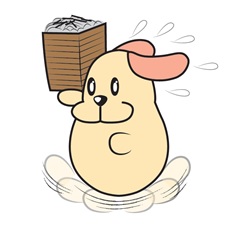 手話で「出前」を表現しているよ！